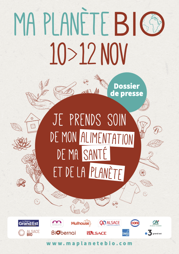 AFFICHE SALON MA PLANETE BIO 2023 MULHOUSE BRANDE-EST