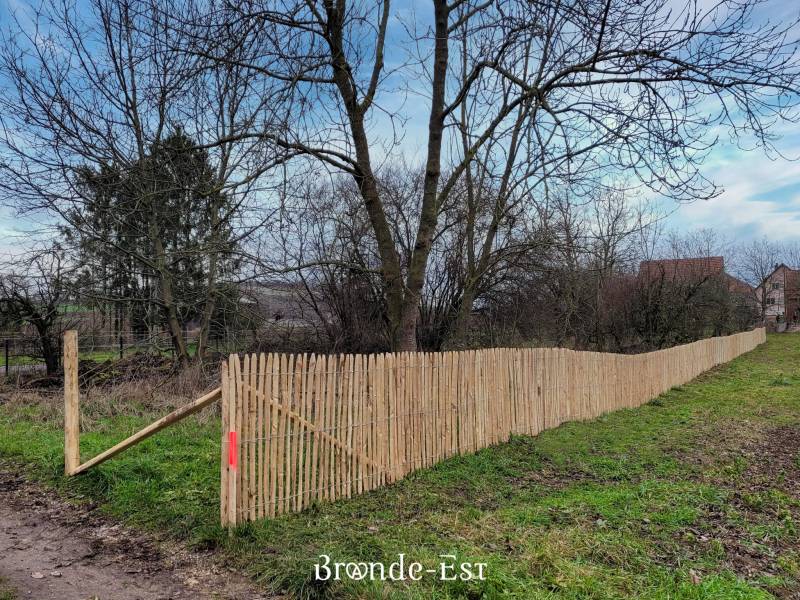 Pose d'une clôture en ganivelle à MITTELHAUSEN (67) proche de Brumath